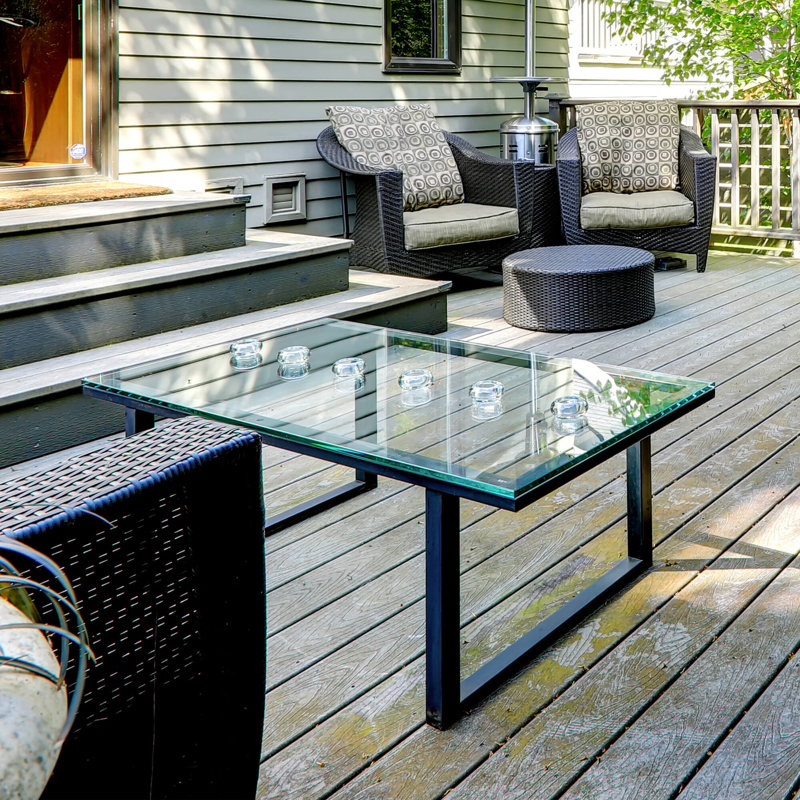 Orren Ellis Pascual Glass Table Top & Reviews Wayfair